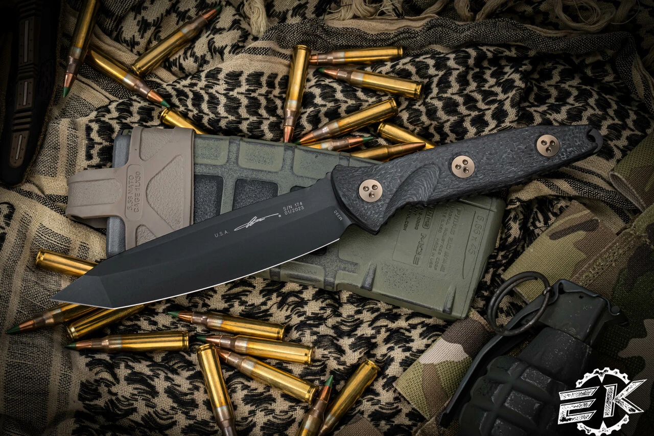 Microtech Socom Alpha Carbon Fiber Fixed Blade Knife 5.0" DLC Tanto 114-1DLCCFS 3 Microtech Socom Alpha Carbon Fiber Fixed Blade Knife 5.0" DLC Tanto 114-1DLCCFS