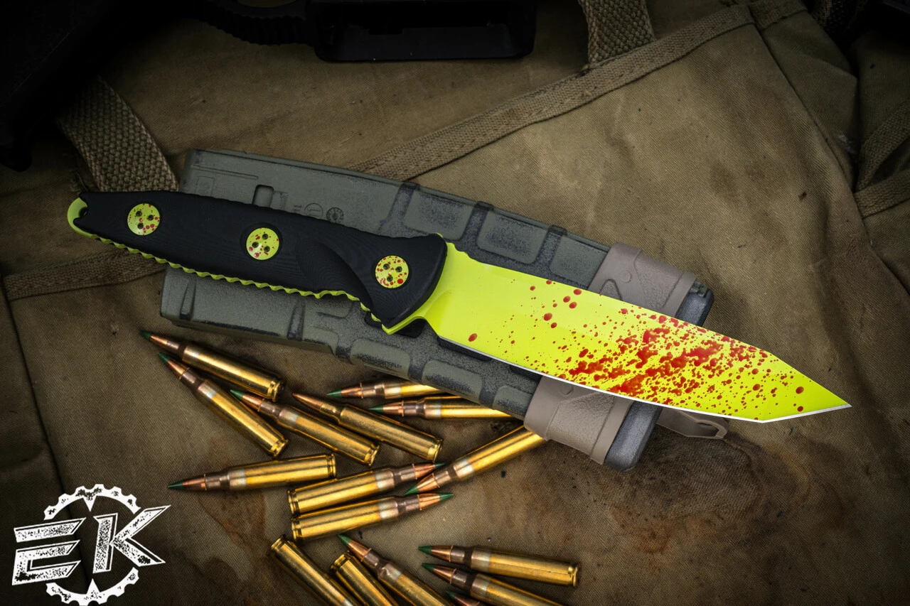 Microtech Socom Alpha Zombie Fixed Blade Knife Black G10 5" Tanto 114-1Z 4 Microtech Socom Alpha Zombie Fixed Blade Knife Black G10 5" Tanto 114-1Z - Image 2