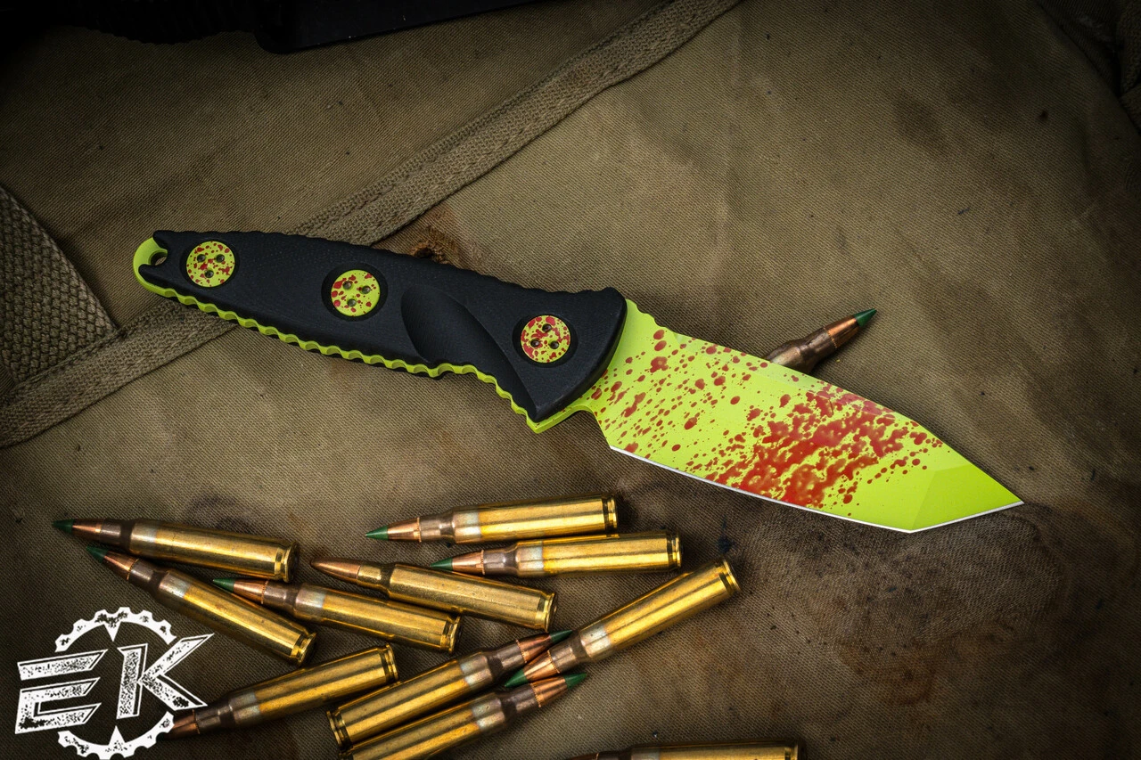 Microtech Socom Alpha Mini Zombie Fixed Blade Knife Black G10 3.75" Tanto 114M-1Z 4 Microtech Socom Alpha Mini Zombie Fixed Blade Knife Black G10 3.75" Tanto 114M-1Z - Image 2