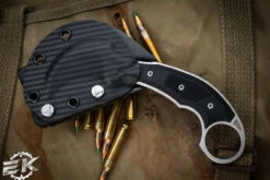 Microtech/Bastinelli ICONIC Karambit Fixed Blade Knife 2.25" Hawkbill Stonewash 118-10R -Southern Blades 118 10R 2 26020.1684361182