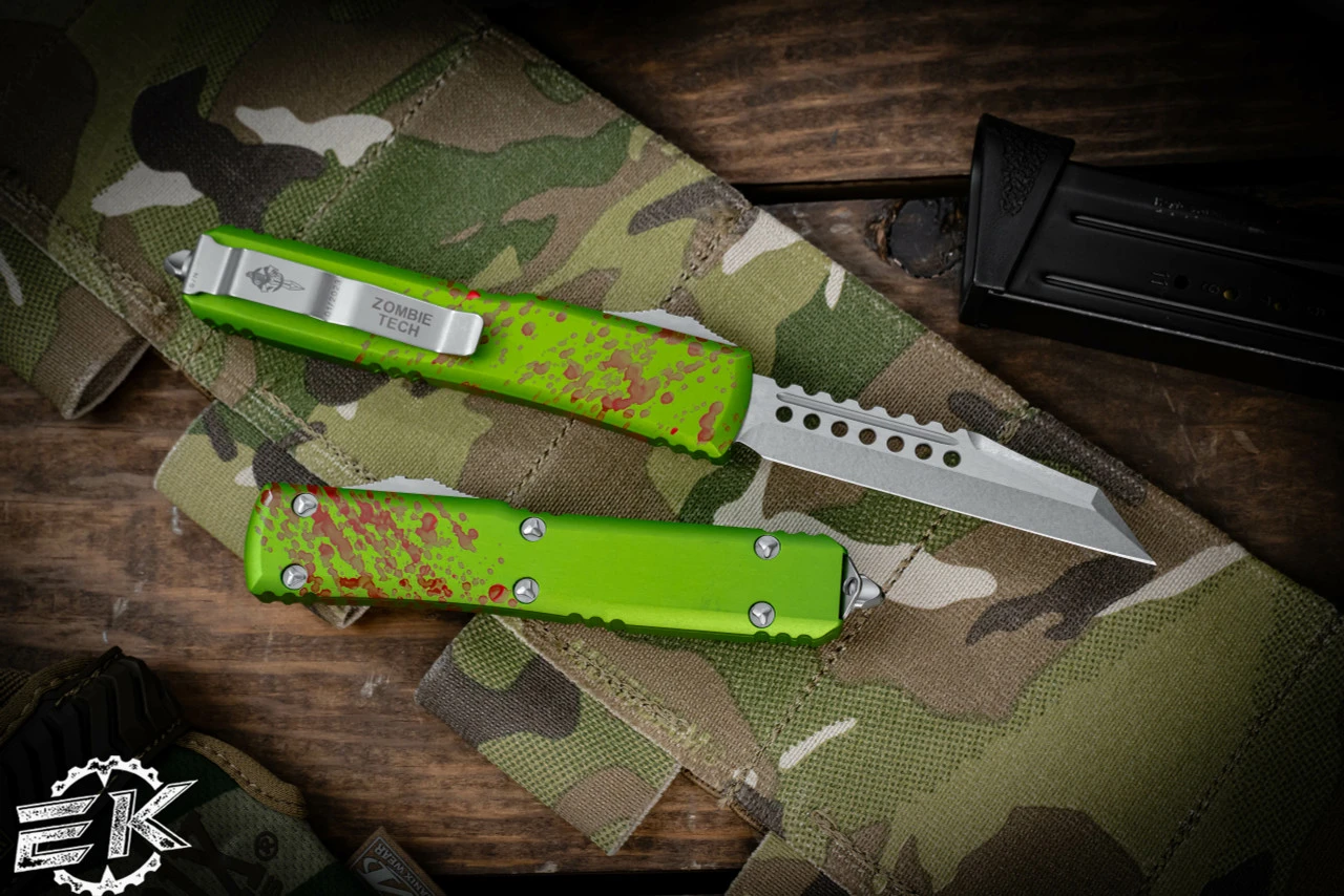Microtech Ultratech Zombie-Tech Set Warhound/Hellhound OTF 3.4" Stonewash 119-10SETZTS 7 Microtech Ultratech Zombie-Tech Set Warhound/Hellhound OTF 3.4" Stonewash 119-10SETZTS - Image 5
