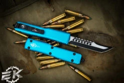Microtech Ultratech Turquoise Hellhound OTF Automatic Knife 3.4" Black 119-1TQS -Southern Blades 119 1 TQS 15230.1688657141