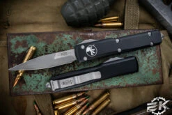 Microtech Ultratech OTF Automatic Knife 3.4" Bayonet Stonewash Apocalyptic 120-10AP