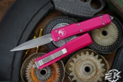 Microtech Ultratech Pink OTF Automatic 3.4" Bayonet Stonewash 120-10PK