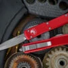 Microtech Ultratech Red OTF Automatic 3.4" Bayonet Stonewash 120-10RD