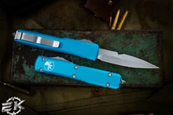 Microtech Ultratech Turquoise OTF Automatic 3.4" Bayonet Stonewash 120-10TQ -Southern Blades 120 10 TQ 2 21353.1687447400