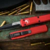 Microtech Ultratech OTF Automatic Knife Red 3" Bayonet Black 120-1RD 2 Microtech Ultratech OTF Automatic Knife Red 3" Bayonet Black 120-1RD -Southern Blades 120 1 RD 2 02859.1681985079