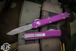 Microtech Ultratech OTF Automatic Knife Violet 3.4" Stonewash Drop Point 121-10VI