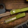 Microtech Ultratech OD Green OTF Automatic Knife 3.4" Bronze Apocalyptic Single Edge 121-13APOD