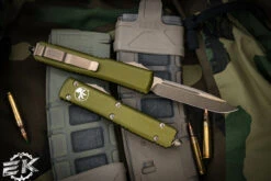 Microtech Ultratech OTF Automatic Knife OD Green 3.4" Drop Point Bronze 121-13OD -Southern Blades 121 13 OD 53112.1678170414