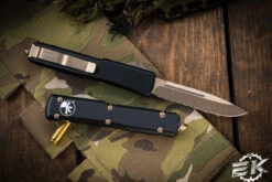 Microtech Ultratech OTF Automatic Knife 3.4" Drop Point Bronze Serrated 121-14 -Southern Blades 121 14 32758.1679275662