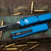 Microtech Ultratech OTF Automatic Knife Blue 3.4" Drop Point Black 121-1BL 2 Microtech Ultratech OTF Automatic Knife Blue 3.4" Drop Point Black 121-1BL -Southern Blades 121 1 BL 30897.1684605631