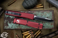 Microtech Ultratech OTF Automatic Knife Merlot Red 3.4" Drop Point Black 121-1MR 5 Microtech Ultratech OTF Automatic Knife Merlot Red 3.4" Drop Point Black 121-1MR -Southern Blades 121 1 MR 2 80143.1684946580