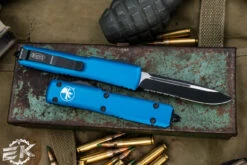 Microtech Ultratech OTF Automatic Knife Blue 3.4" Drop Point Black Serrated 121-2BL 5 Microtech Ultratech OTF Automatic Knife Blue 3.4" Drop Point Black Serrated 121-2BL -Southern Blades 121 2 BL 2 98661.1684962400