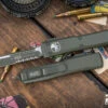 Microtech Ultratech OTF Automatic Knife OD Green Cerakote 3.4" Drop Point Serrated 121-2COD