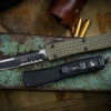 Microtech Ultratech Frag OD Green G10 OTF Knife 3.4" Drop Point Black Serrated 121-2FRGTODS