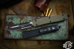 Microtech Ultratech Frag OD Green G10 OTF Knife 3.4" Drop Point Black Serrated 121-2FRGTODS