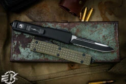 Microtech Ultratech Frag OD Green G10 OTF Knife 3.4" Drop Point Black Serrated 121-2FRGTODS -Southern Blades 121 2 FRGTODS 70862.1687447261