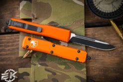 Microtech Ultratech OTF Automatic Knife Orange 3.4" Drop Point Black Serrated 121-2OR 5 Microtech Ultratech OTF Automatic Knife Orange 3.4" Drop Point Black Serrated 121-2OR -Southern Blades 121 2 OR 2 61438.1682530616