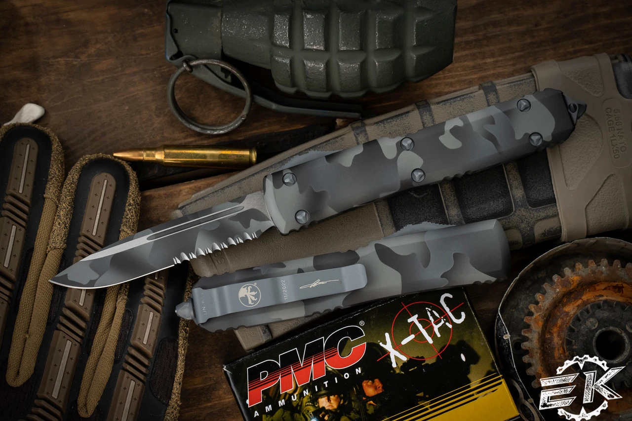 Microtech Ultratech Urban Camo 3.4" Drop Point Serrated 121-2UCS 3 Microtech Ultratech Urban Camo 3.4" Drop Point Serrated 121-2UCS