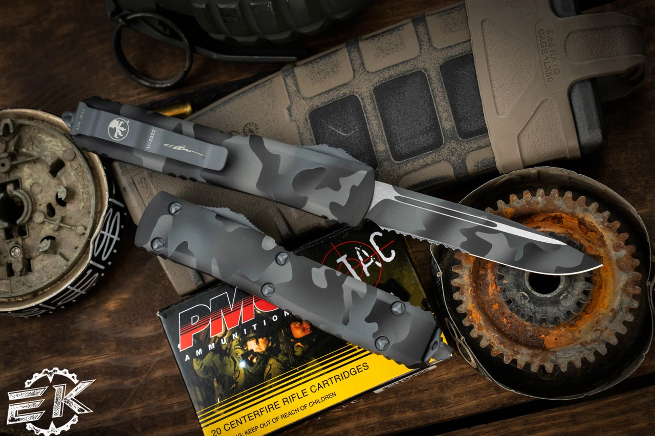 Microtech Ultratech Urban Camo 3.4" Drop Point Serrated 121-2UCS 5 Microtech Ultratech Urban Camo 3.4" Drop Point Serrated 121-2UCS - Image 3