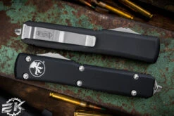 Microtech Ultratech OTF Automatic Knife Black 3.4" Satin Drop Point 121-4 -Southern Blades 121 4 2 21695.1683358553