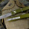 Microtech Ultratech OTF Automatic Knife OD Green 3.4" Satin Drop Point 121-4OD