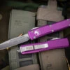 Microtech Ultratech Violet OTF Knife 3.4" S/E Drop Point Satin 121-4VI