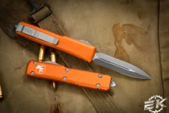 Microtech Ultratech Orange OTF Knife D/E 3.4" Apocalyptic Stonewash 122-10APOR 5 Microtech Ultratech Orange OTF Knife D/E 3.4" Apocalyptic Stonewash 122-10APOR -Southern Blades 122 10 APOR 63494.1678169828