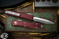 Microtech Ultratech OTF Automatic Knife Merlot Red 3.4" Dagger Stonewash 122-10MR 6 Microtech Ultratech OTF Automatic Knife Merlot Red 3.4" Dagger Stonewash 122-10MR -Southern Blades 122 10 MR 01666.1681882440