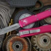 Microtech Ultratech Pink OTF Automatic Knife 3.4" Dagger Stonewash 122-10PK