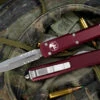 Microtech Ultratech OTF Automatic Knife Merlot 3.4" Dagger Stonewash Serrated 122-11MR -Southern Blades 122 11 MR 2 96013.1666638648