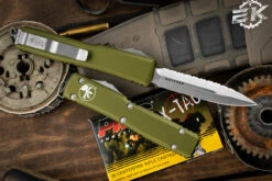 Microtech Ultratech OTF Automatic Knife OD Green 3.4" Dagger Stonewash Serrated 122-12OD -Southern Blades 122 12 OD 2 25555.1669759256