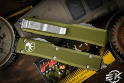 Microtech Ultratech OTF Automatic Knife OD Green 3.4" Dagger Stonewash Serrated 122-12OD -Southern Blades 122 12 OD 3 78039.1669759255