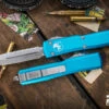 Microtech Ultratech OTF Automatic Knife Turquoise 3.4" Dagger Stonewash Serrated 122-12TQ 2 Microtech Ultratech OTF Automatic Knife Turquoise 3.4" Dagger Stonewash Serrated 122-12TQ -Southern Blades 122 12 TQ 2 81174.1691431370