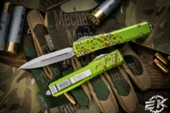 Microtech Ultratech "Zombie" OTF Automatic Knife 3.4" Dagger Serrated Stonewash 122-12Z