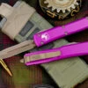Microtech Ultratech OTF Automatic Knife Violet 3.4" Dagger Apocalyptic Bronze 122-13APVI