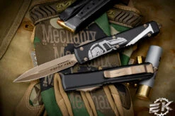 Microtech Ultratech OTF Automatic Knife Molon Labe 3.4" Dagger Bronze 122-13MLS