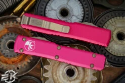 Microtech Ultratech Pink OTF Automatic Knife 3.4" Dagger Bronze 122-13PK 7 Microtech Ultratech Pink OTF Automatic Knife 3.4" Dagger Bronze 122-13PK -Southern Blades 122 13 PK 3 90235.1667667014