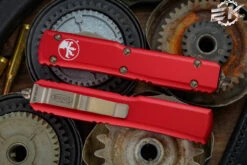 Microtech Ultratech Red OTF Automatic Knife 3.4" Bronze Dagger 122-13RD -Southern Blades 122 13 RD 3 07108.1667665763