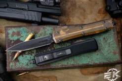 Microtech Ultratech Ultem OTF Automatic Knife 3.4" MagnaCut DLC Dagger 122-1DLCTULS