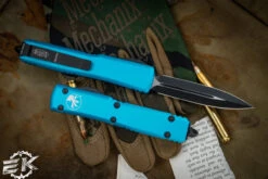 Microtech Ultratech OTF Automatic Knife Turquoise 3.4" Dagger Black 122-1TQ 5 Microtech Ultratech OTF Automatic Knife Turquoise 3.4" Dagger Black 122-1TQ -Southern Blades 122 1 TQ 2 29881.1687818807