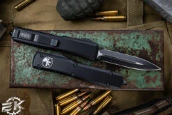 Microtech Ultratech OTF Automatic Knife 3.4" Dagger Black Serrated 122-2T 5 Microtech Ultratech OTF Automatic Knife 3.4" Dagger Black Serrated 122-2T -Southern Blades 122 2 T 04599.1684947385