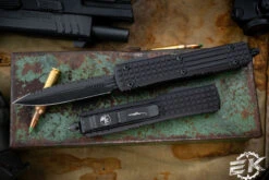 Microtech Ultratech Delta Frag Nickel Boron Internals 3.4" DLC Serrated Dagger 122-3UTDS