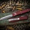 Microtech Ultratech OTF Automatic Knife Merlot 3.4" Dagger Satin 1224MR -Southern Blades 122 4 MR 2 95439.1678853995