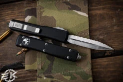 Microtech Ultratech OTF Automatic Knife Black 3.4" Dagger Satin Serrated 122-6 6 Microtech Ultratech OTF Automatic Knife Black 3.4" Dagger Satin Serrated 122-6 -Southern Blades 122 6 00446.1682490738