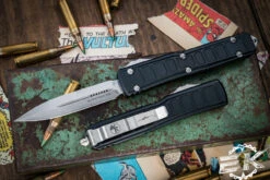 Microtech Ultratech II Stepside OTF Automatic Knife 3.4" Stonewash Dagger 122II-10S