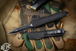 Microtech Ultratech II Stepside OTF Automatic Knife 3.4" Black Dagger 122II-1TS