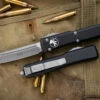 Microtech Ultratech OTF Automatic Knife Black 3.4" Tanto Apocalyptic Stonewash 123-10AP
