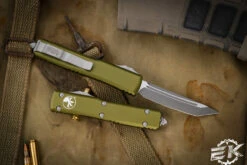 Microtech Ultratech OTF Automatic Knife OD Green 3.4" Tanto Apocalyptic Stonewash 123-10APOD -Southern Blades 123 10 APOD 2 16053.1678168113